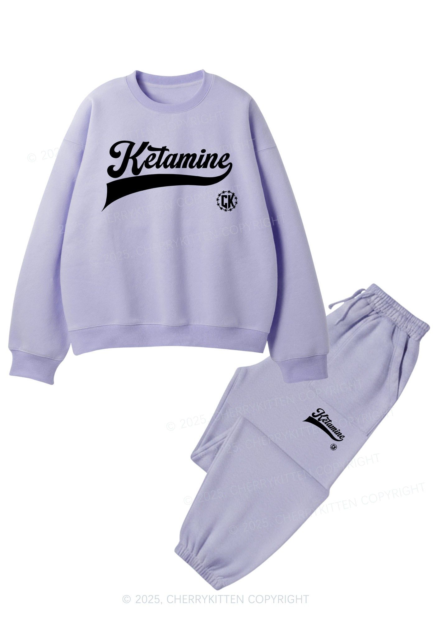 Ketamxxe Y2K Fleece Sweatshirts Set Cherrykitten
