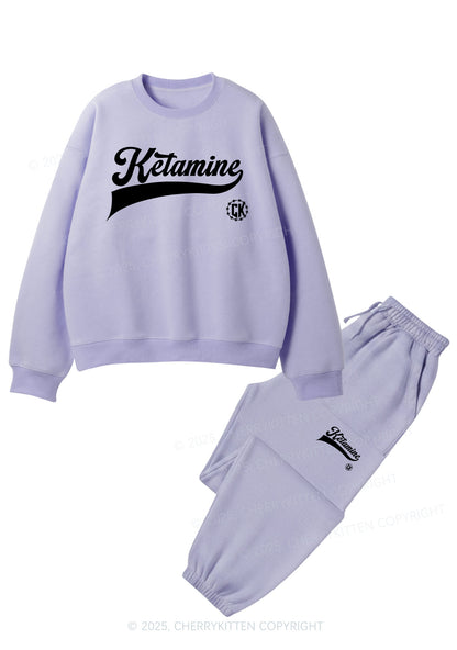 Ketamxxe Y2K Fleece Sweatshirts Set Cherrykitten