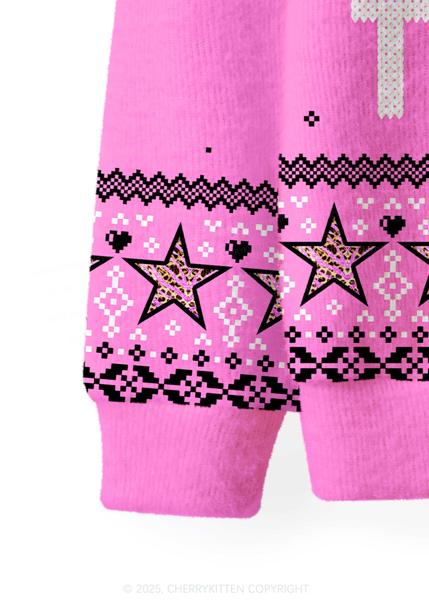 Tattoos Are Trashy Y2K Christmas Cardigan Knit Sweatshirt Cherrykitten