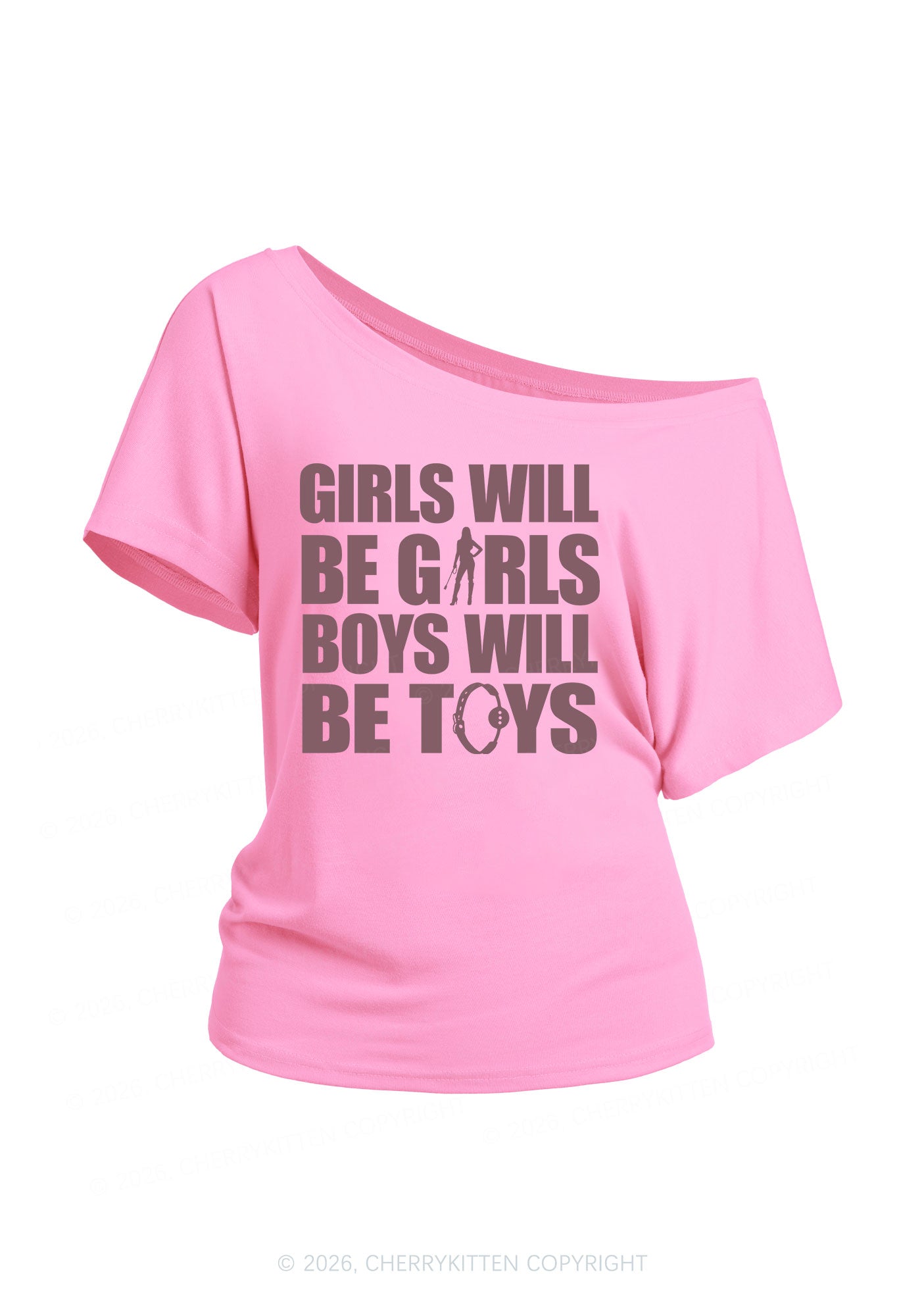 Girls Toys Y2K Off Shoulder Tee Cherrykitten