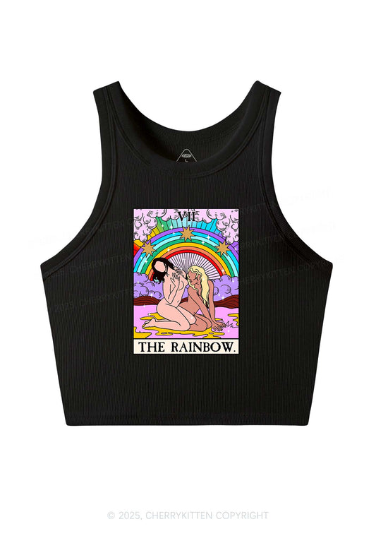 The Rainbow Y2K Crop Tank Top Cherrykitten