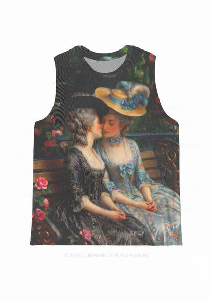 Vintage Garden Ladies Pride Y2K Mesh Muscle Tank Cherrykitten