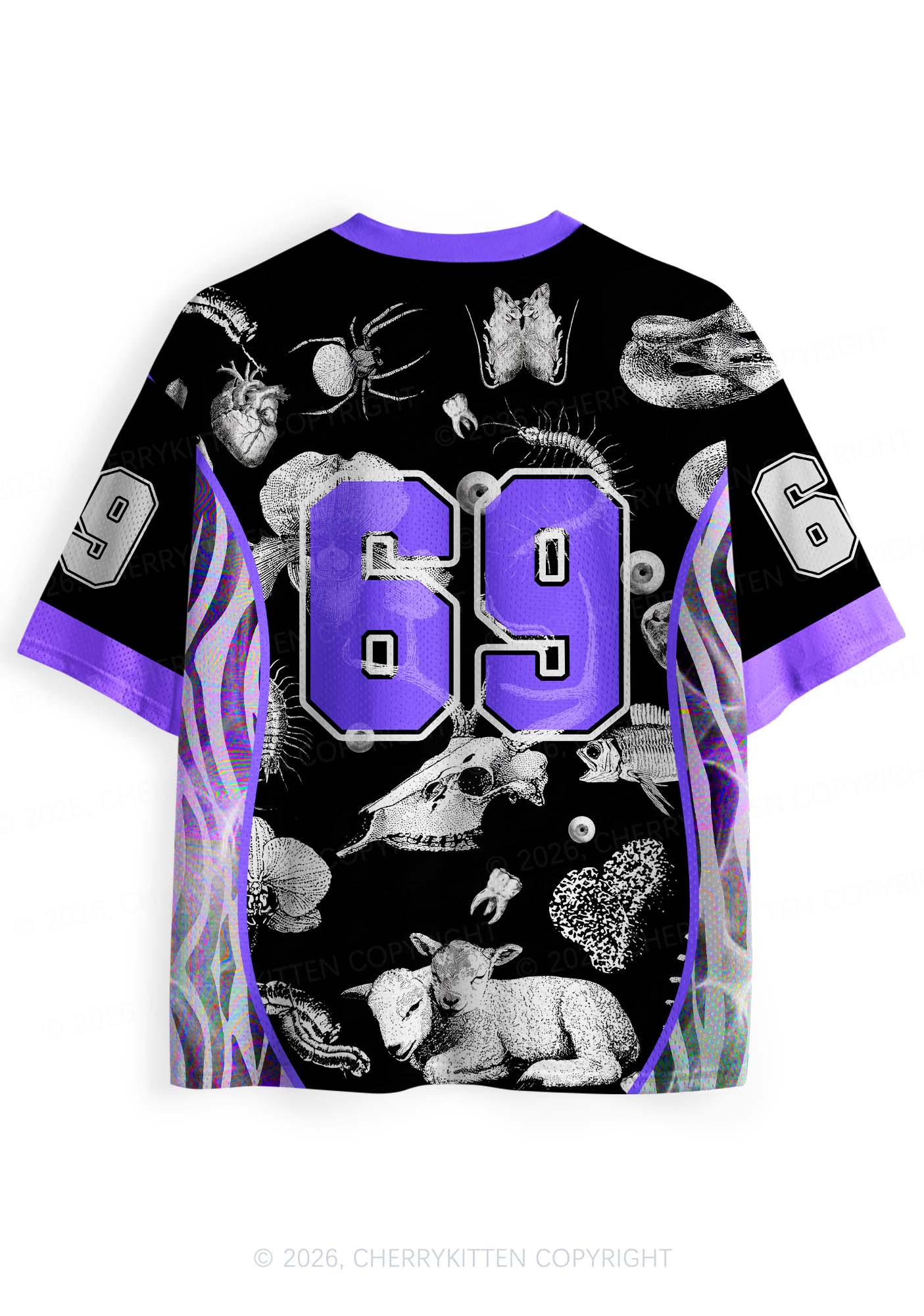 Halloween Dark Sheep Bone Y2K Sport Jersey Shirts Cherrykitten