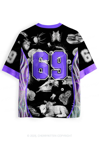Halloween Dark Sheep Bone Y2K Sport Jersey Shirts Cherrykitten