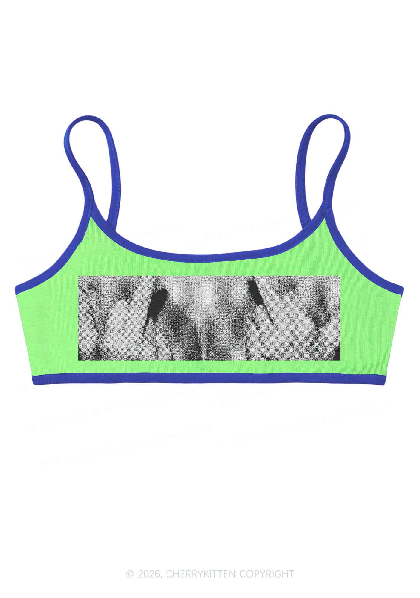 Middle Finger Bxxbs Y2K Super Crop Cami Cherrykitten