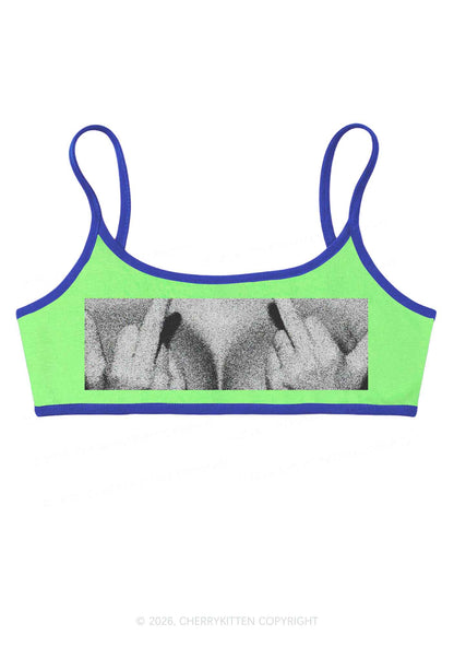 Middle Finger Bxxbs Y2K Super Crop Cami Cherrykitten