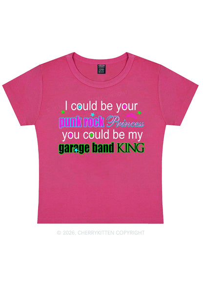 Punk Rock Princess Y2K Baby Tee Cherrykitten