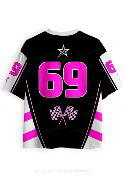 Black BDSM Y2K Sport Jersey Shirts Cherrykitten