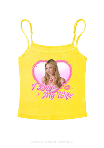 Custom I Love My Wife Y2K Spaghetti Strap Cami Cherrykitten