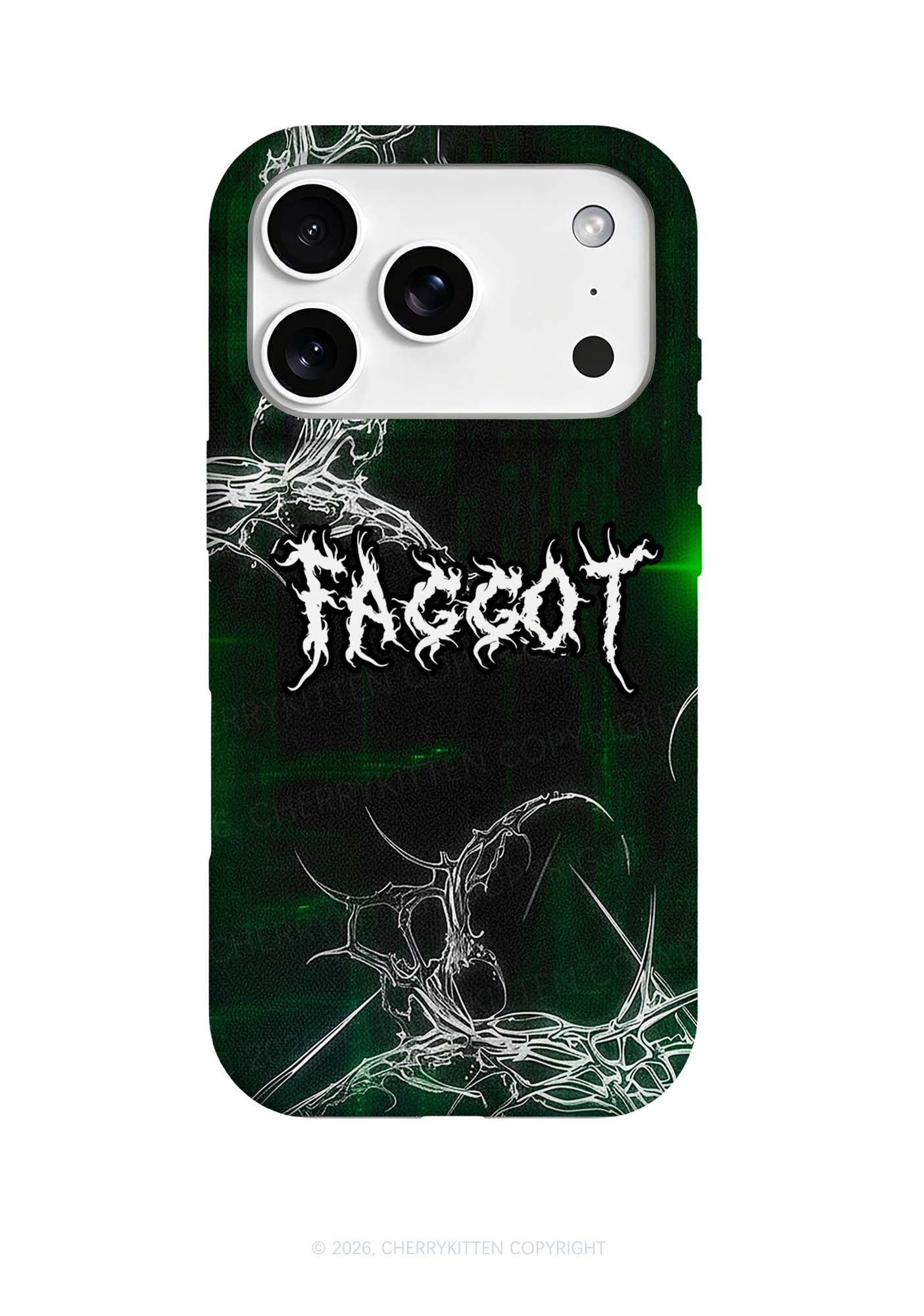 Green Gothic Faggot Pride Y2K Phone Case Cherrykitten