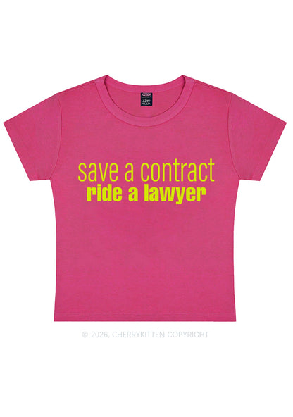 Save Contract Ride Lawyer Y2K Baby Tee Cherrykitten