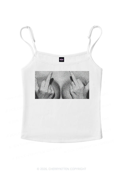 Middle Finger Bxxbs Y2K Spaghetti Strap Cami Cherrykitten