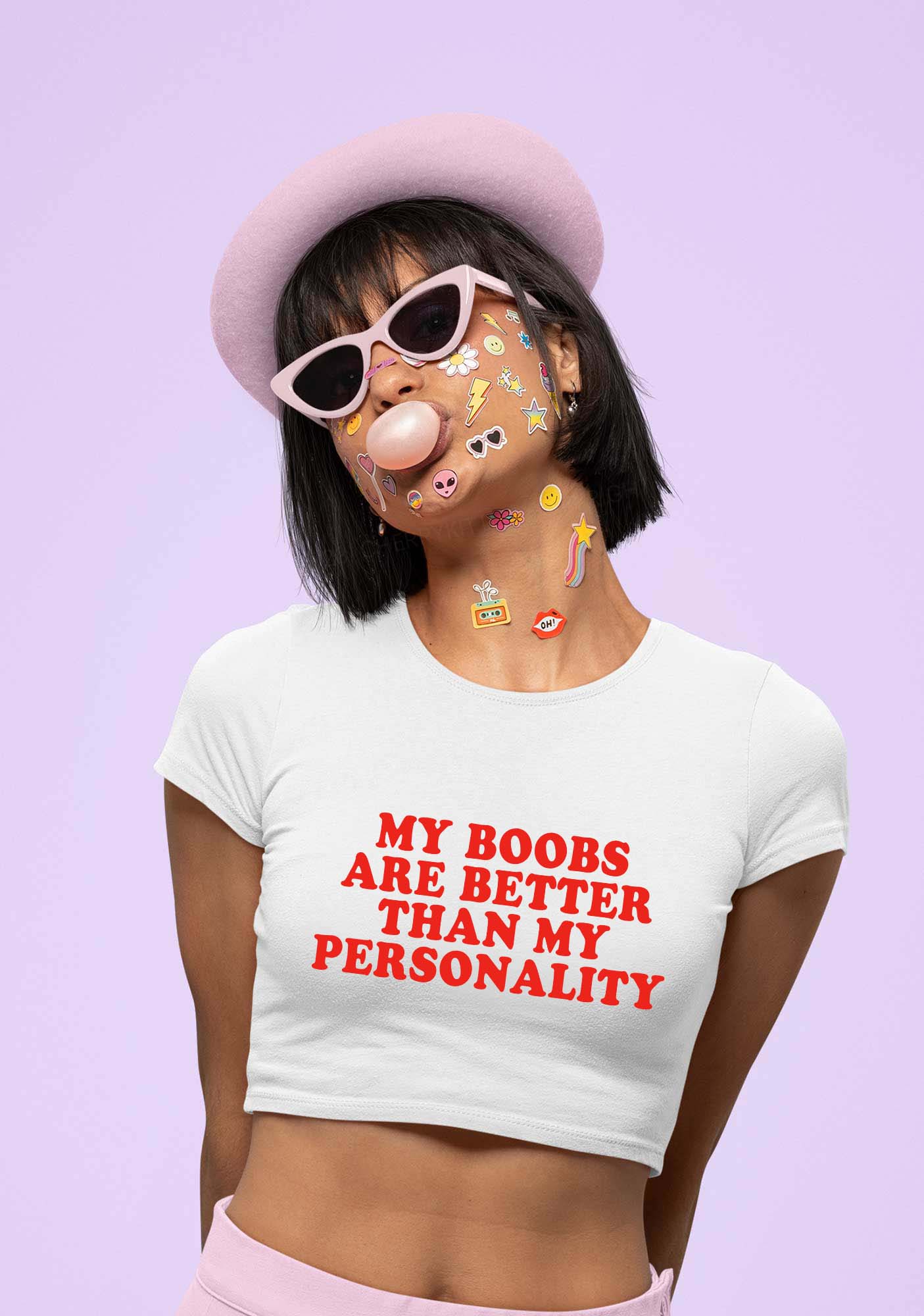 Bxxbs Better Than Personality Y2K Baby Tee Cherrykitten