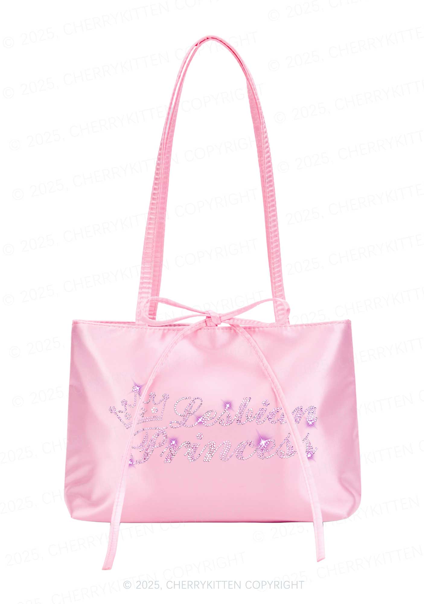 Rhinestone Lesbian Princess Pride Y2K Satin Bags Cherrykitten