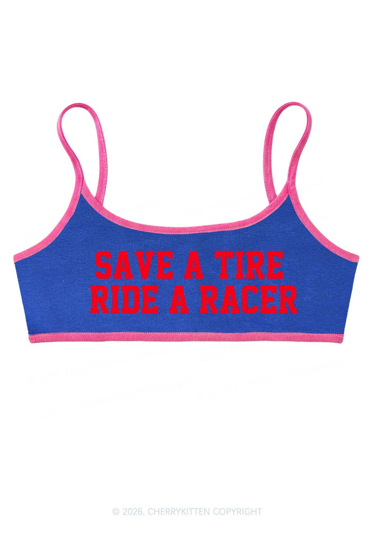 Save A Tire Ride A Racer Y2K Super Crop Cami Cherrykitten
