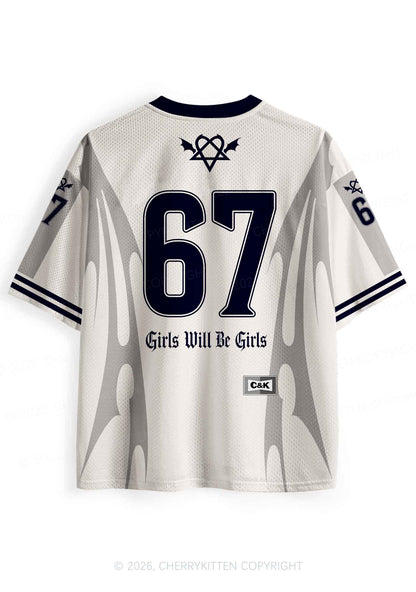 Halloween Girls Will Be Girls Y2K Sport Jersey Shirts Cherrykitten