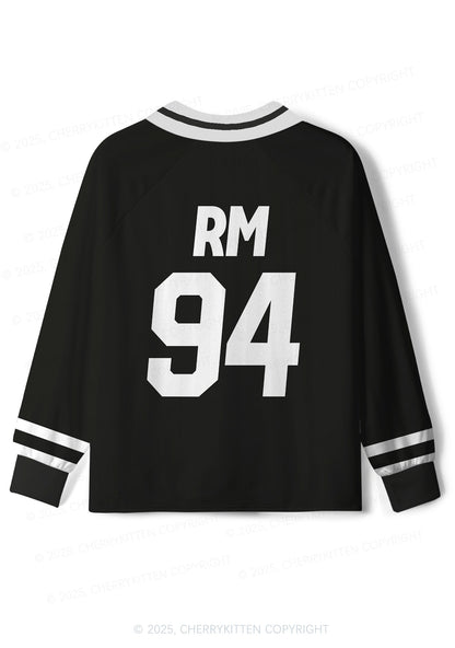 Black Kpop Members Y2K Long Sleeve Sport Jersey Shirts Cherrykitten