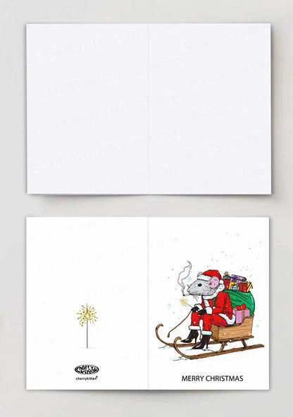 Merry Christmas Rat Gift Card