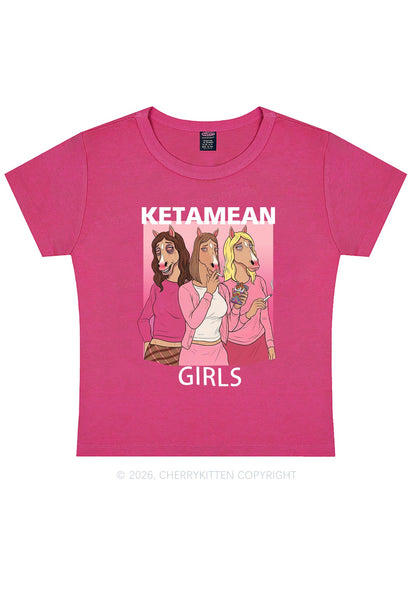 K Horse Girls Y2K Baby Tee Cherrykitten