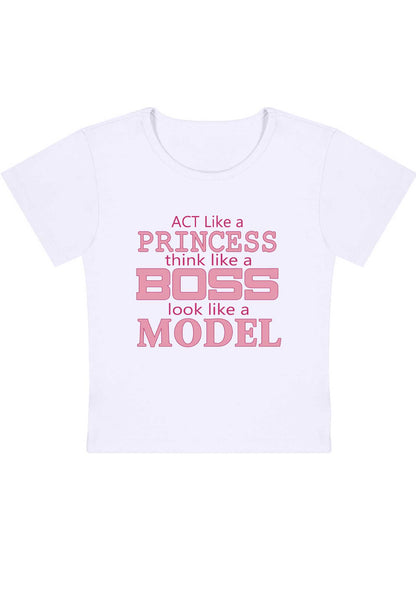 Princess Boss Model Y2K Baby Tee