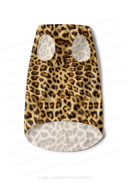 Brown Leopard Y2K Pet Tank Top Cherrykitten