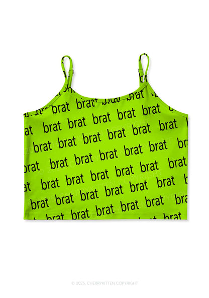 Brat Summer Y2K Print Cami Crop Top Cherrykitten