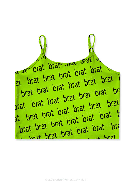 Brat Summer Y2K Print Cami Crop Top Cherrykitten