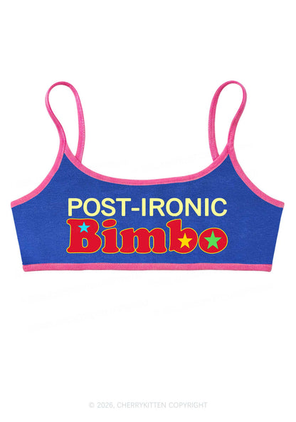 Post Ironic Bimbo Y2K Super Crop Cami Cherrykitten