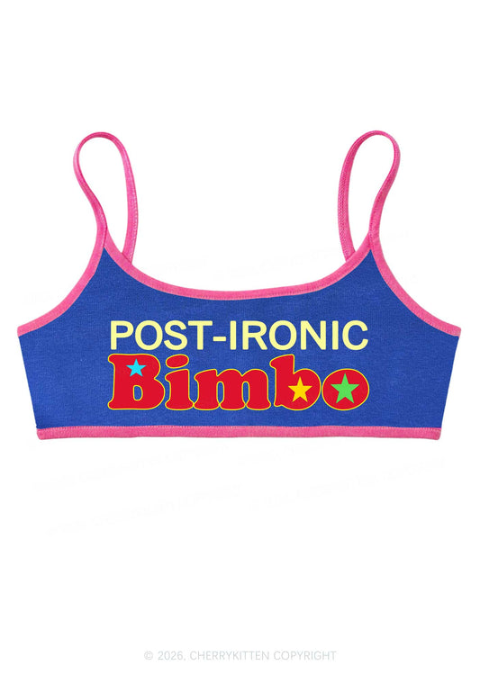 Post Ironic Bimbo Y2K Super Crop Cami Cherrykitten