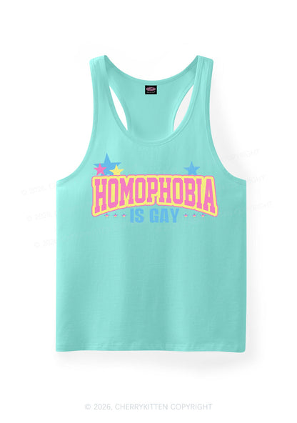 Homophobia Is Gay Pride Y2K Men Racerback Tank Top Cherrykitten