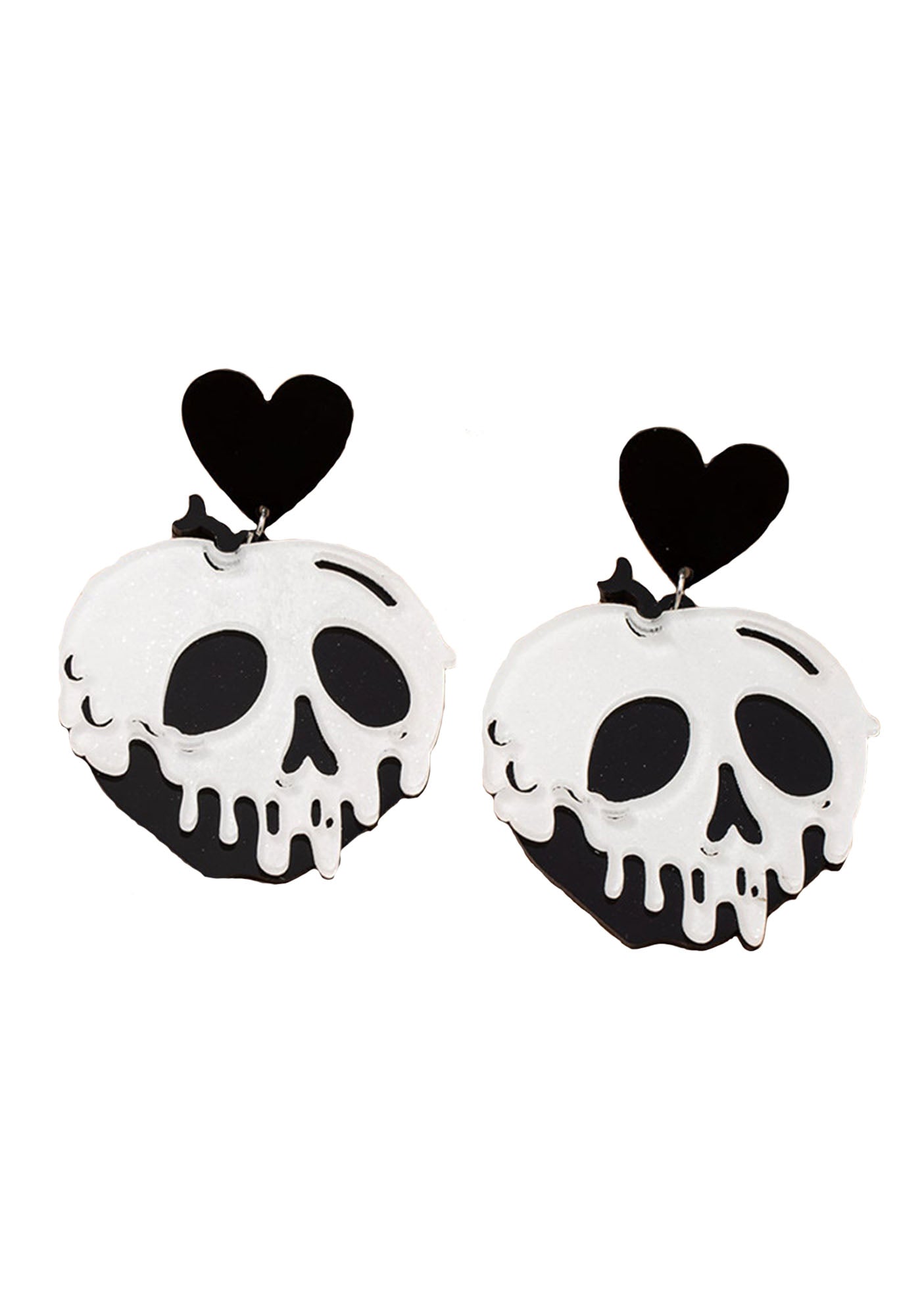 Halloween Acrylic Skull Head Y2K Earrings Cherrykitten