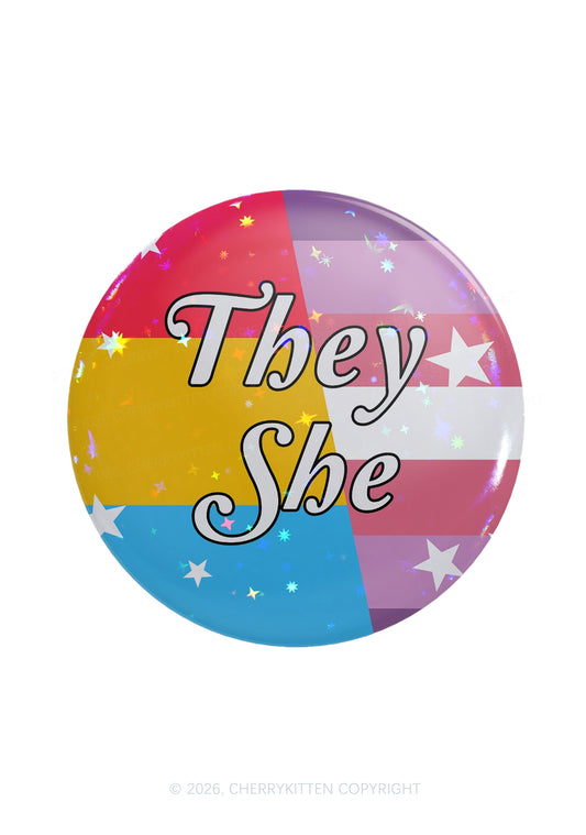 They She Pride 1Pc Y2K Pin Badge Cherrykitten