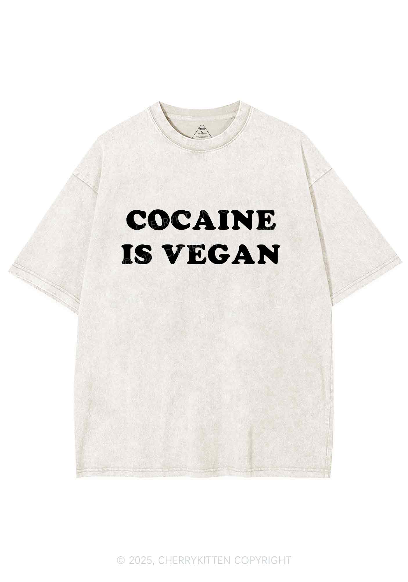 Cola Is Vegan Y2K Shirts Washed Tee Cherrykitten