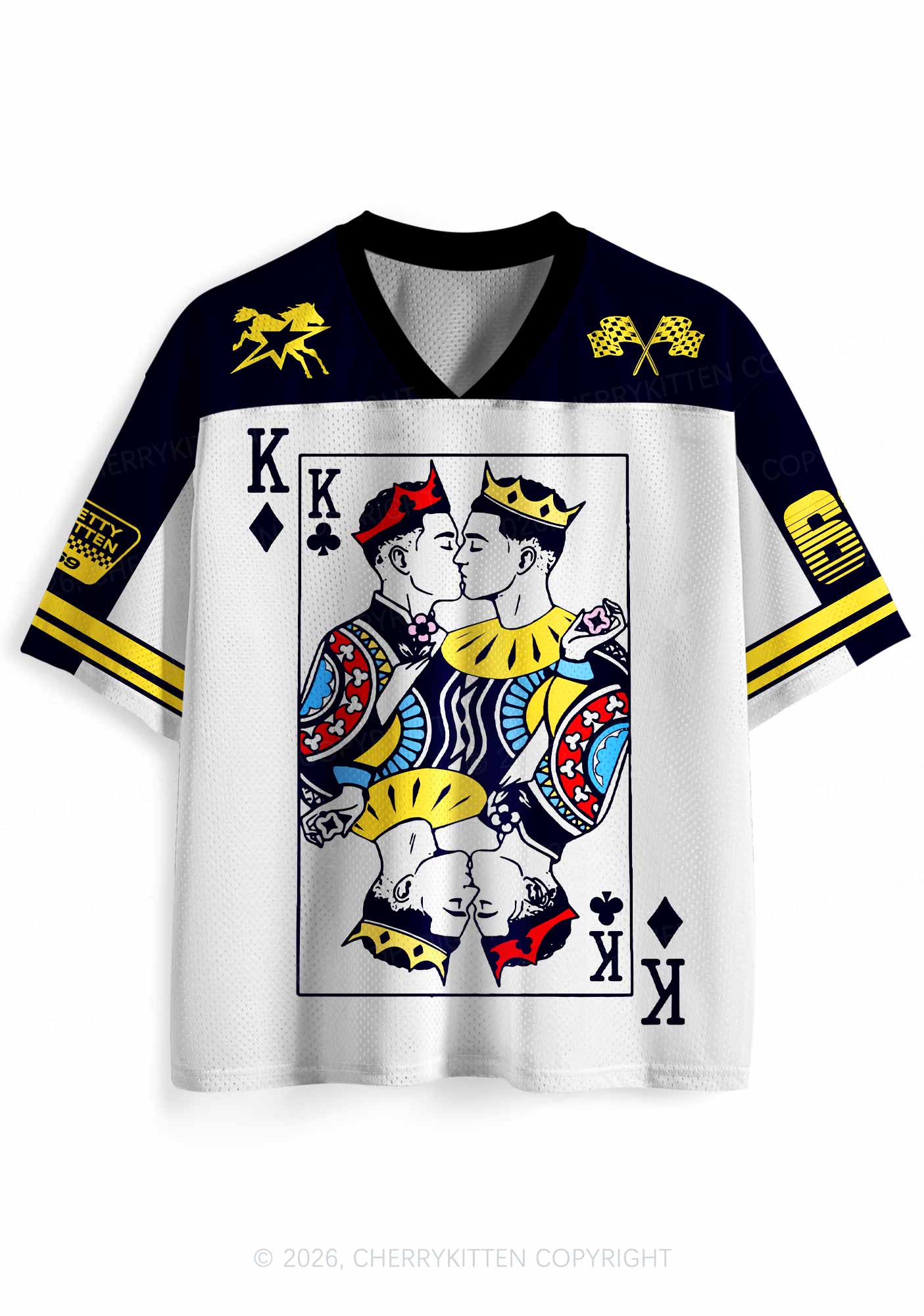 Black Gay King Pride Y2K Sport Jersey Shirts Cherrykitten