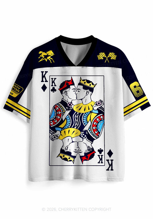 Black Gay King Pride Y2K Sport Jersey Shirts Cherrykitten