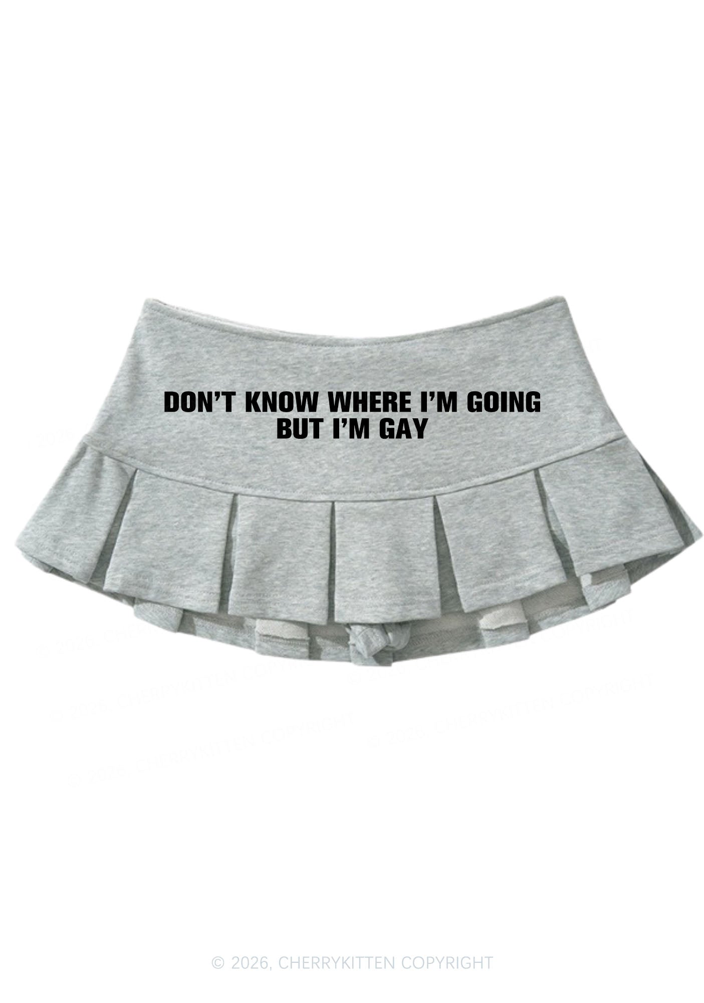 But Im Gay Pride Y2K Mini Pleated Skirts Cherrykitten