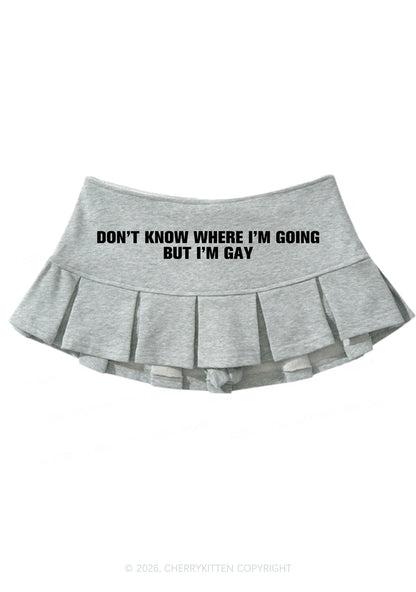 But Im Gay Pride Y2K Mini Pleated Skirts Cherrykitten