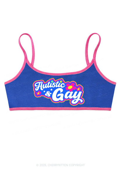 Autistic Gay Pride Y2K Super Crop Cami Cherrykitten