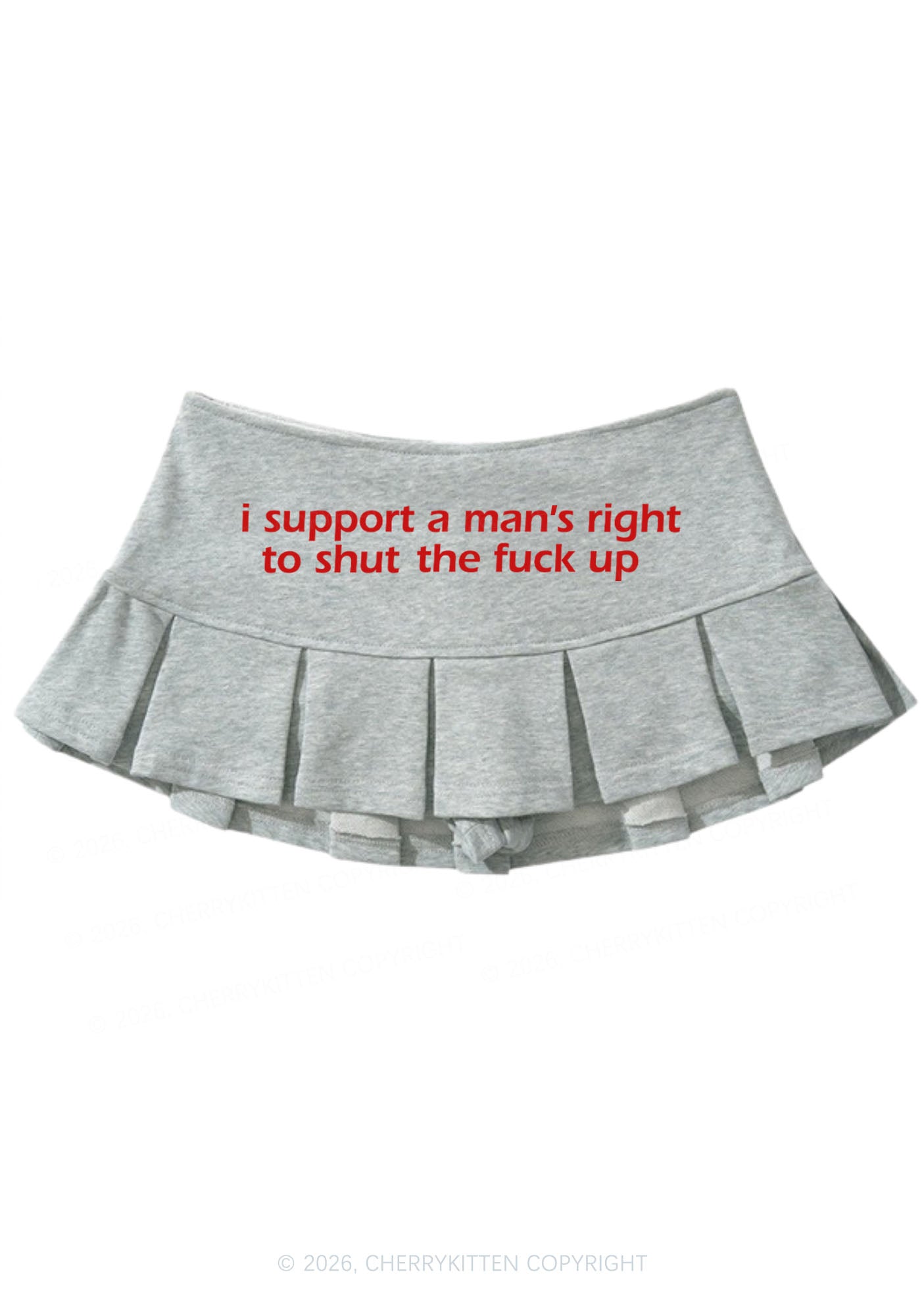 I Support A Mans Right Y2K Mini Pleated Skirts Cherrykitten