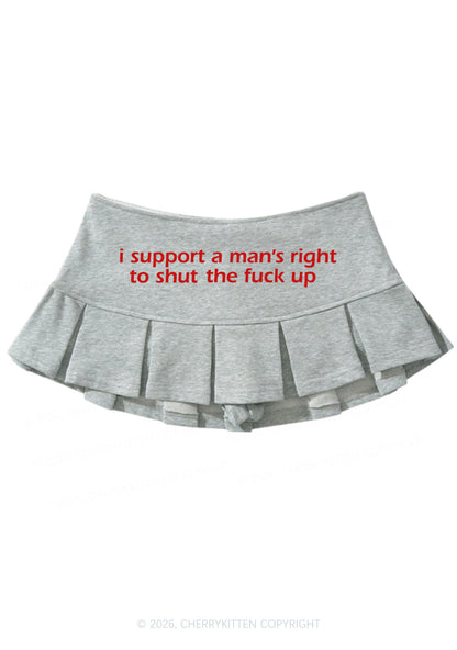 I Support A Mans Right Y2K Mini Pleated Skirts Cherrykitten