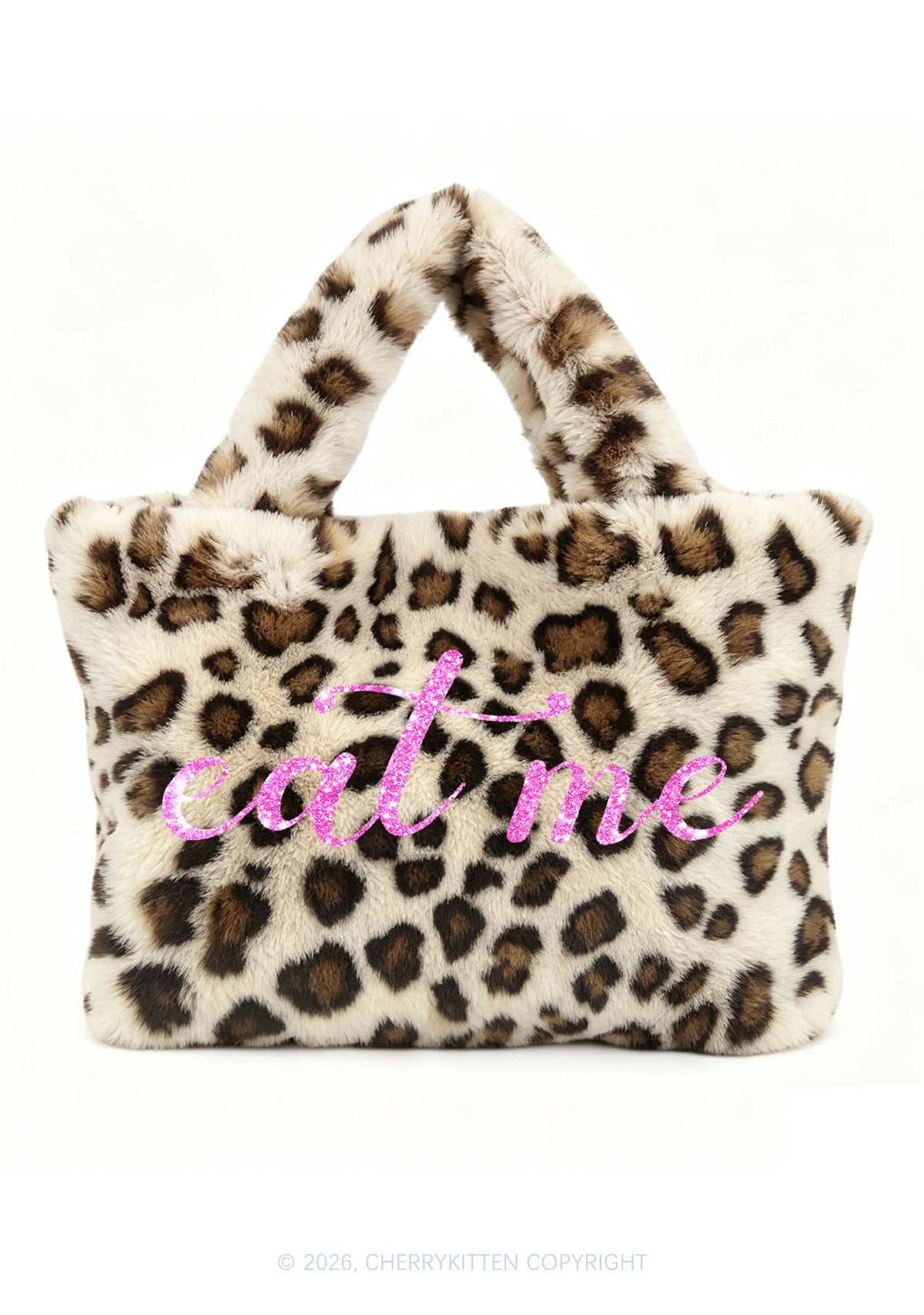 Glitter Eat Me Y2K Plush Leopard Handbag Cherrykitten