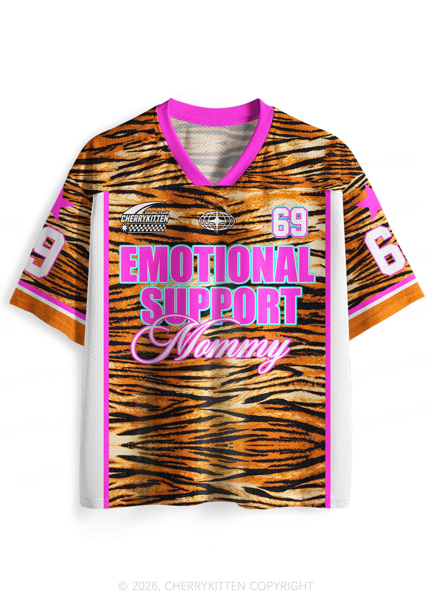 Emotional Support Mommy Y2K Sport Jersey Shirts Cherrykitten