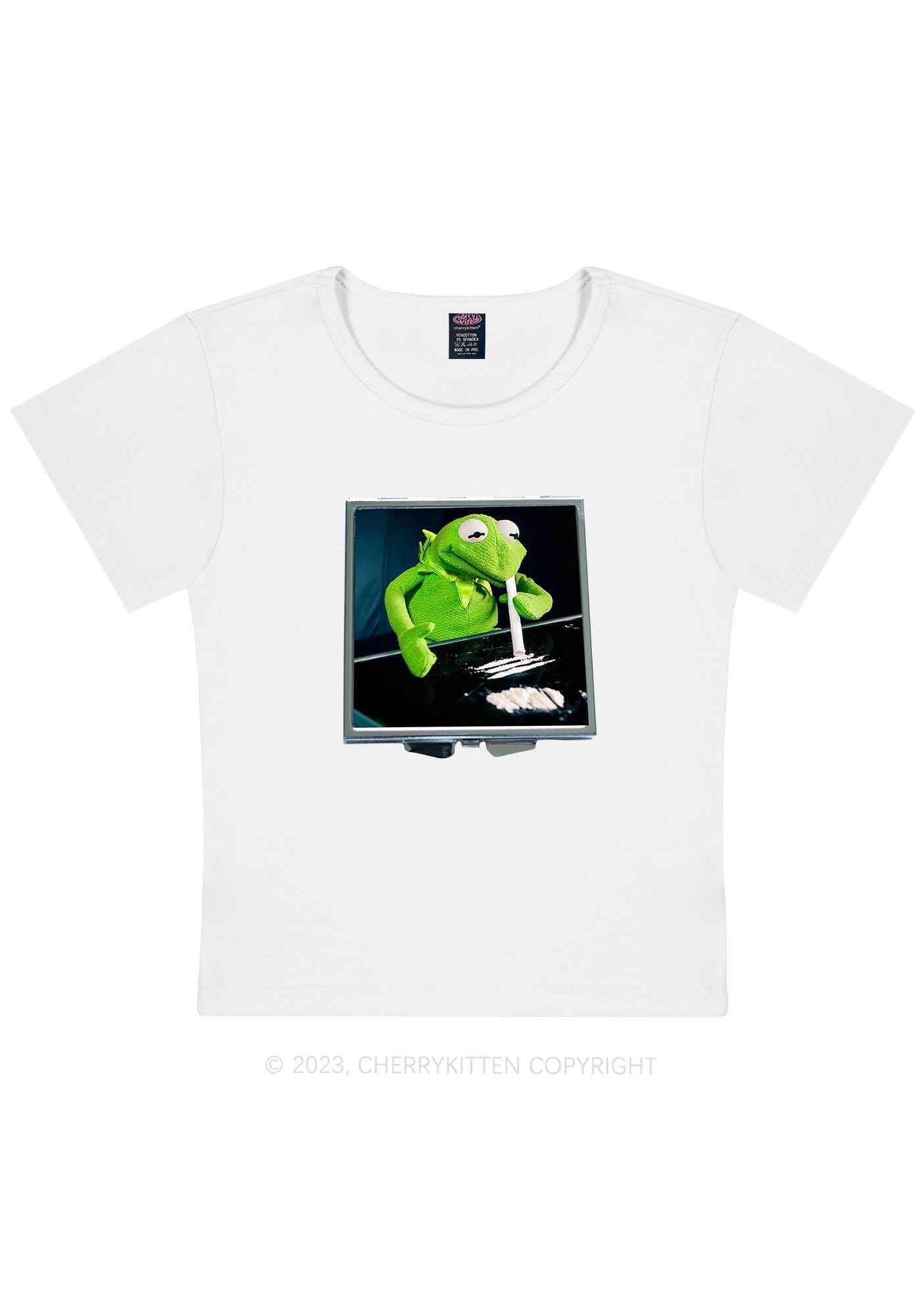 Curvy Special Cola Frog Y2K Baby Tee Cherrykitten