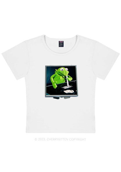 Curvy Special Cola Frog Y2K Baby Tee Cherrykitten