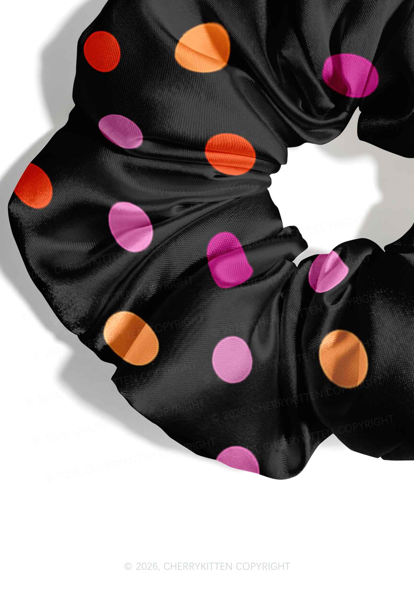 Lesbian Dots Pride Y2K Hair Scrunchie Cherrykitten