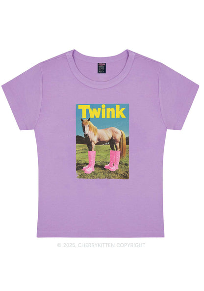 Twink Pony Pride Y2K Baby Tee Cherrykitten