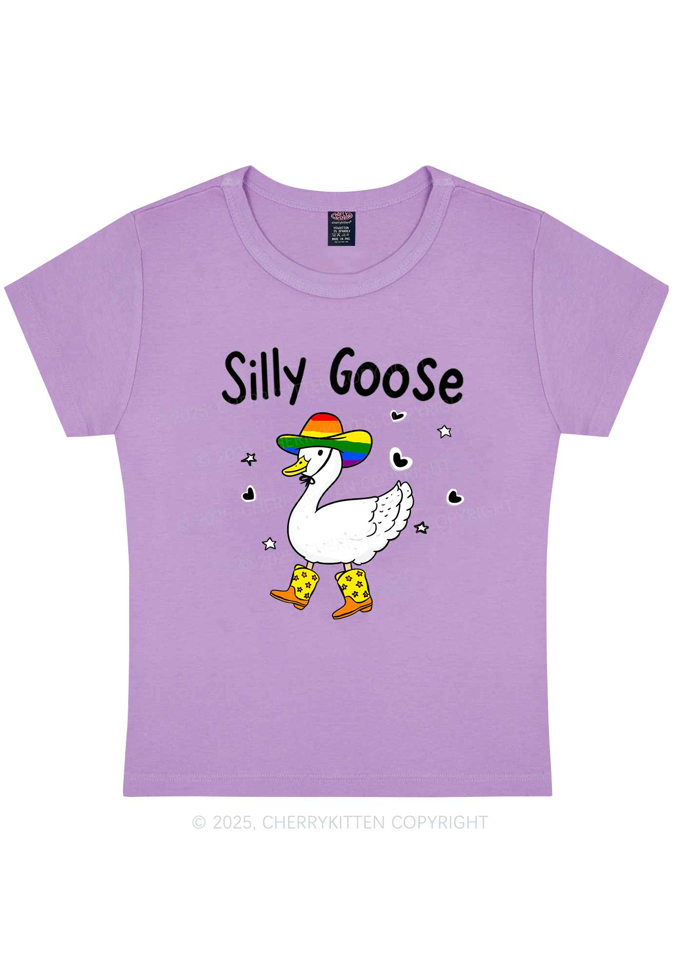Silly Goose Pride Y2K Baby Tee Cherrykitten