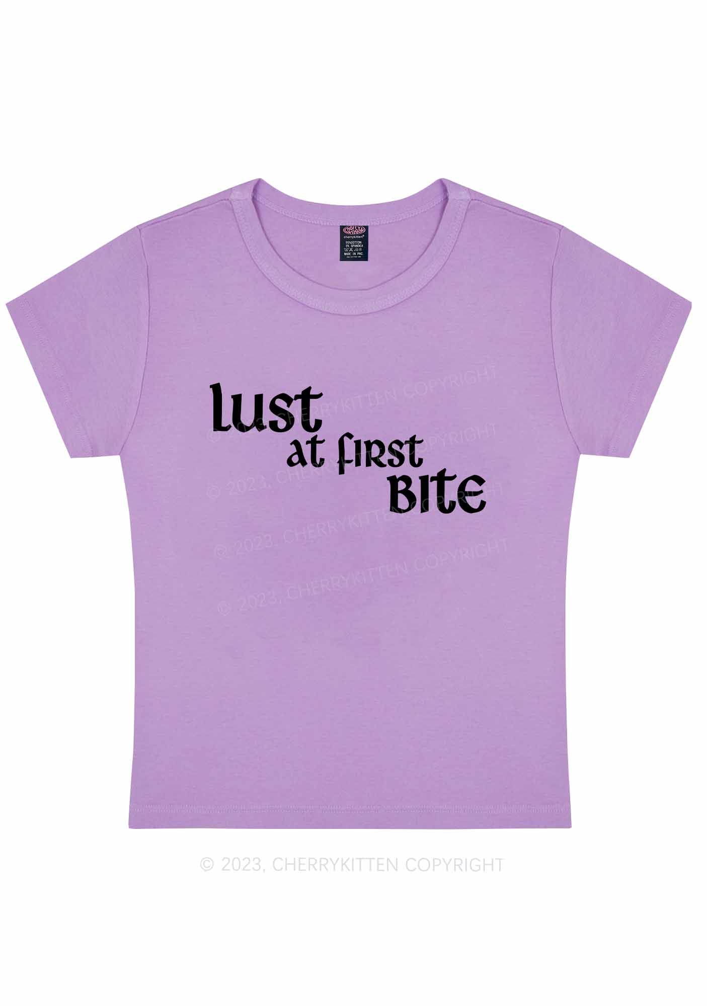 Curvy First Bite Y2K Baby Tee Cherrykitten