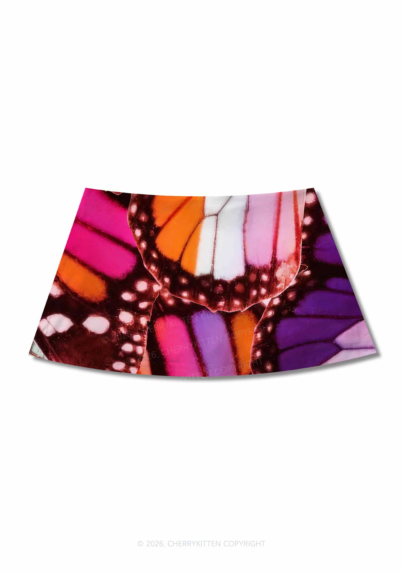 Lesbian Butterfly Wing Pride Y2K Print Mini Skirt Cherrykitten