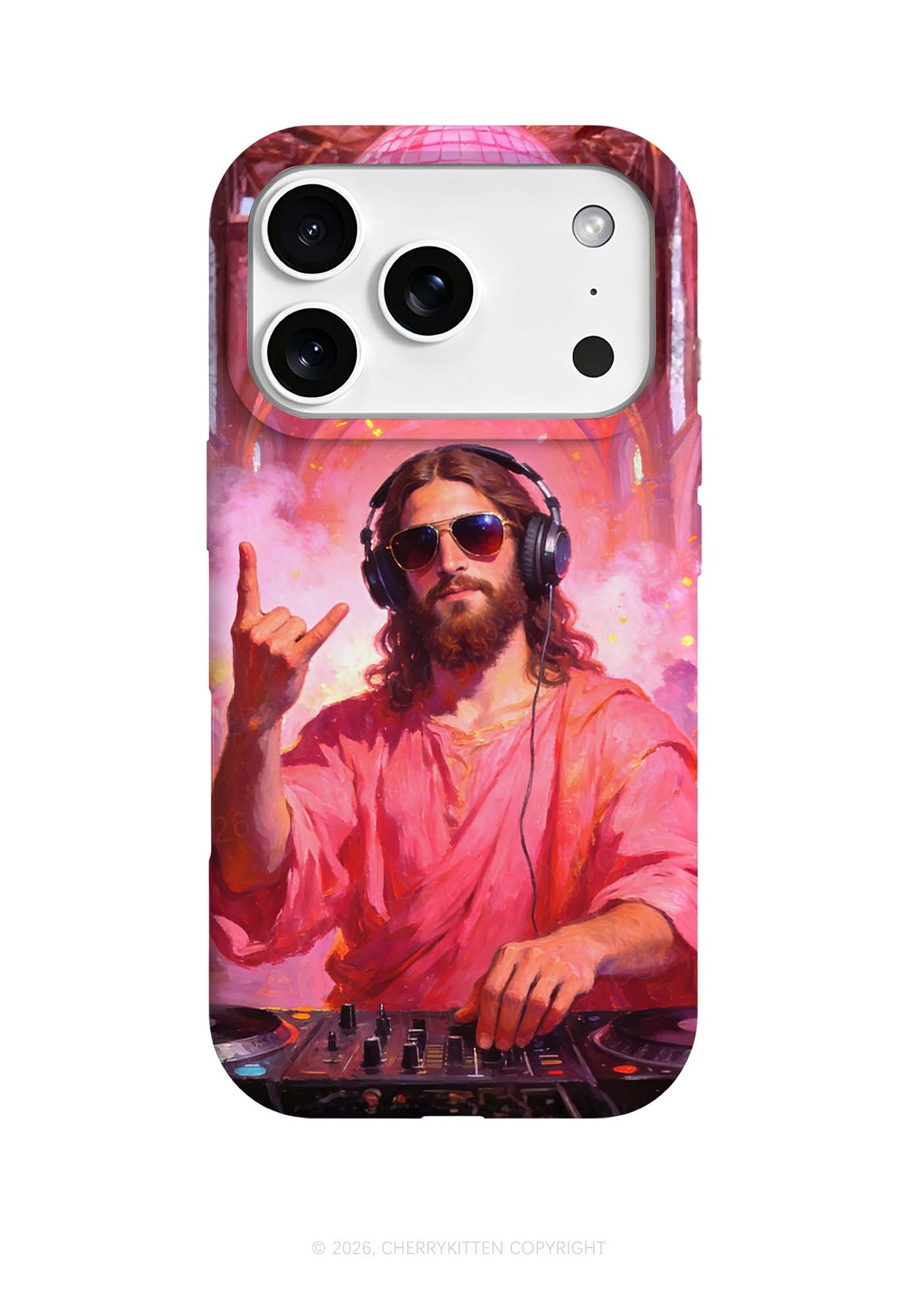 Disco Jesus DJ Y2K Phone Case Cherrykitten